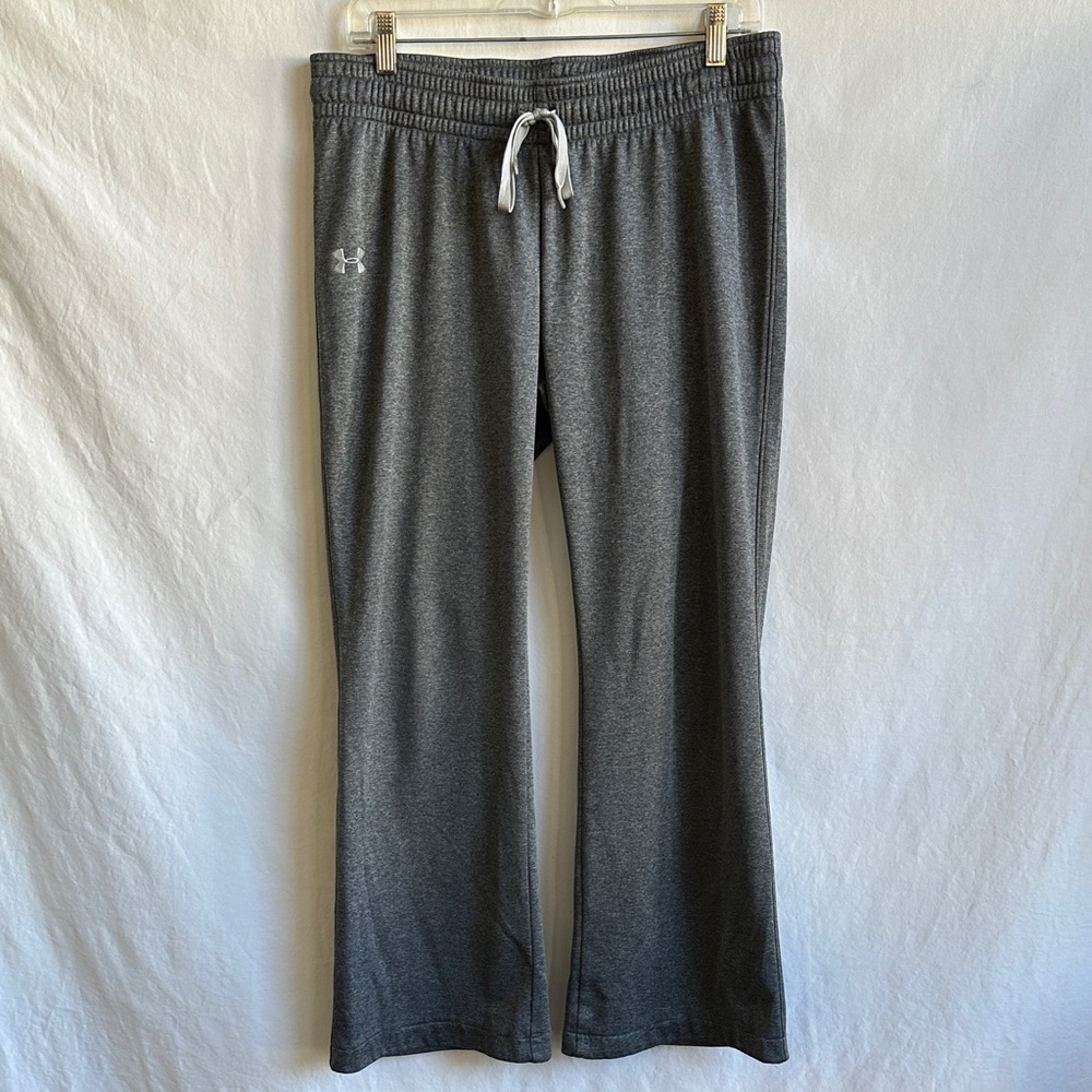 Under Armour Storm semi-fitted charcoal gray flared athletic sweatpants, size M